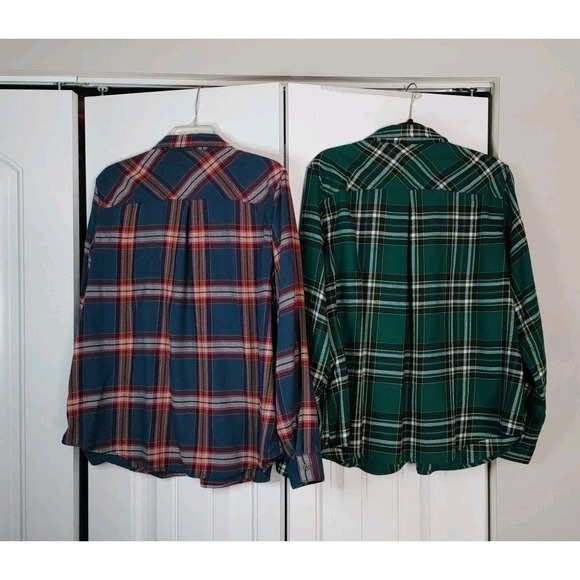 Maurice's Plaid Lot Of 2 Button Up Long Sleeve Shirts Women's XL Western Cowgirl - Picture 9 of 10
